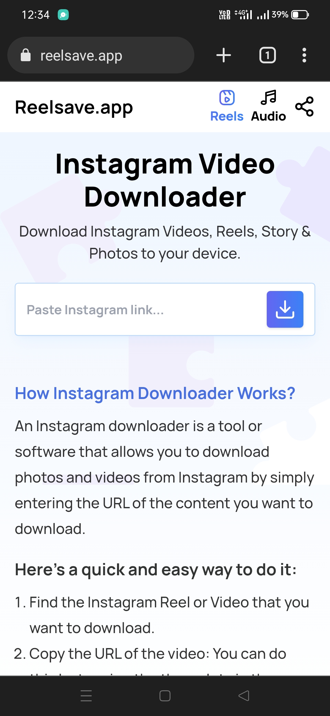instagram reels downloader website